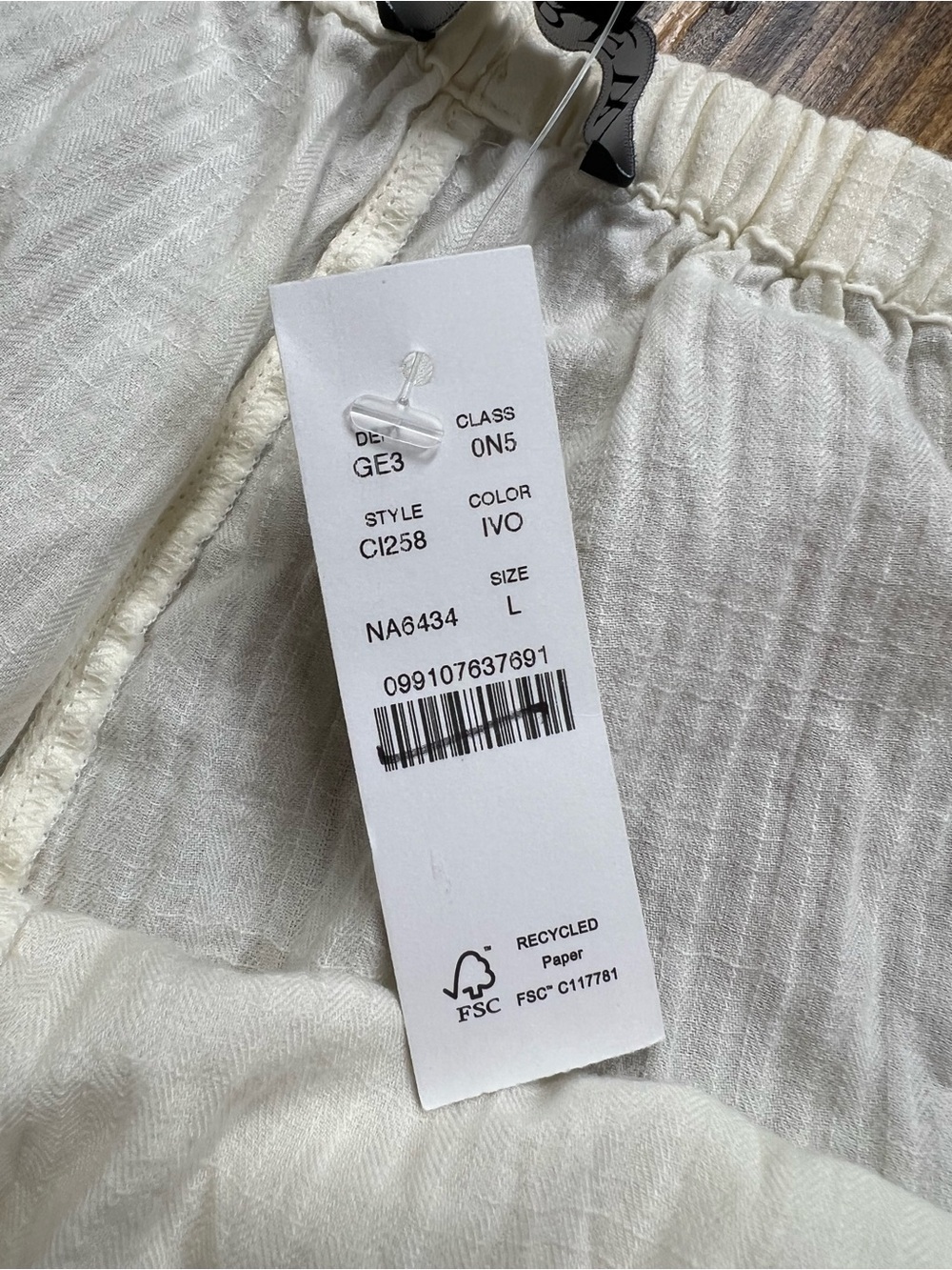 J. Crew Airy Gauze Beach Pant Coverup in Ivory Size Large NWT - Picture 9 of 11